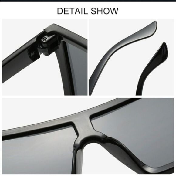 UNISEX OVER SIZED LARGE FRAME SUNGLASSES - Picture 5 of 6